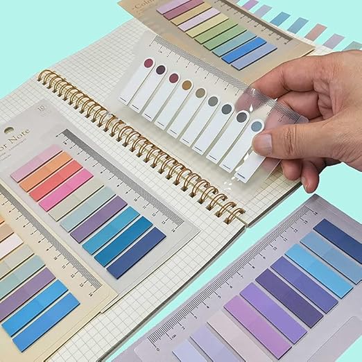 RetroTabs colour coded sticky notes with built in ruler