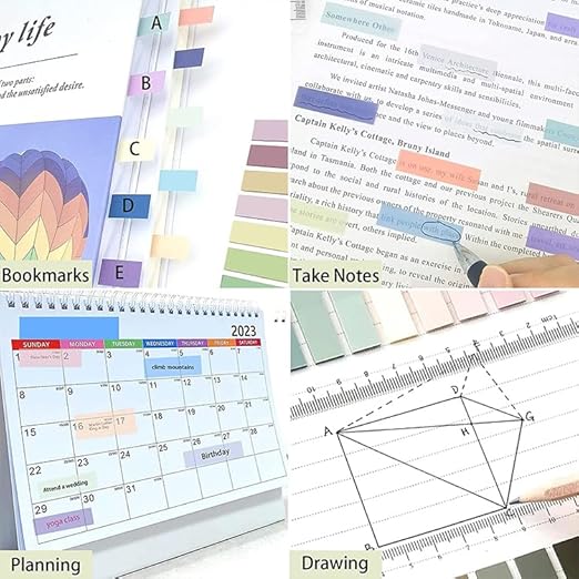 RetroTabs colour coded sticky notes with built in ruler