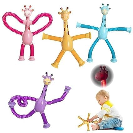 Telescopic Suction Cup Giraffe Toy