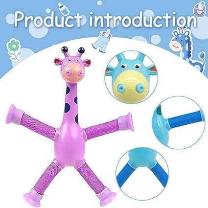 Telescopic Suction Cup Giraffe Toy