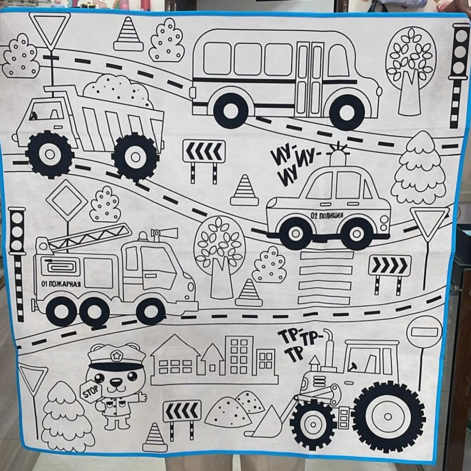 Washable coloring mat
