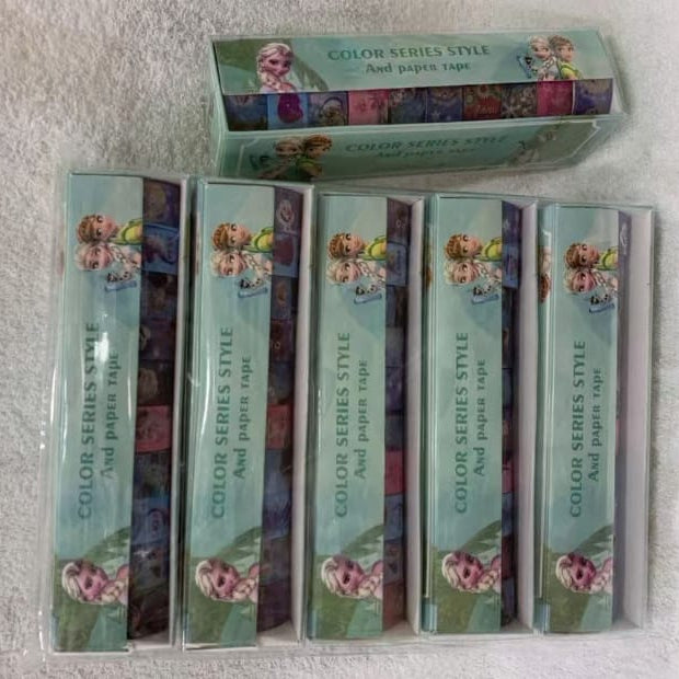 Frozen washi tape set of 10 with Elsa and Anna designs
