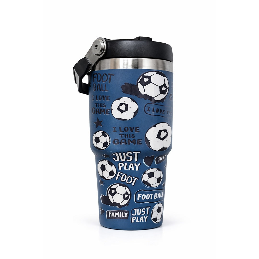 Football Stainless Steel Sipper Bottle
