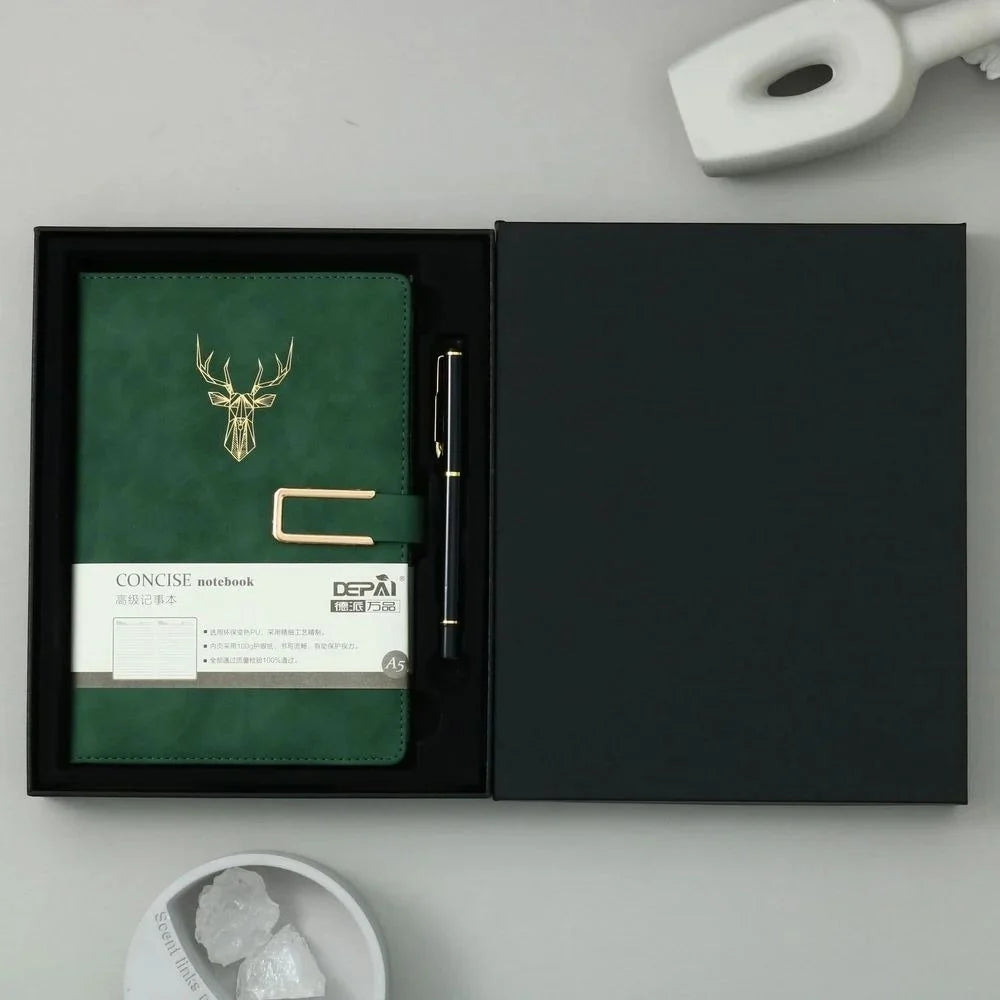 Perfect bound A5 PU leather notebook diary