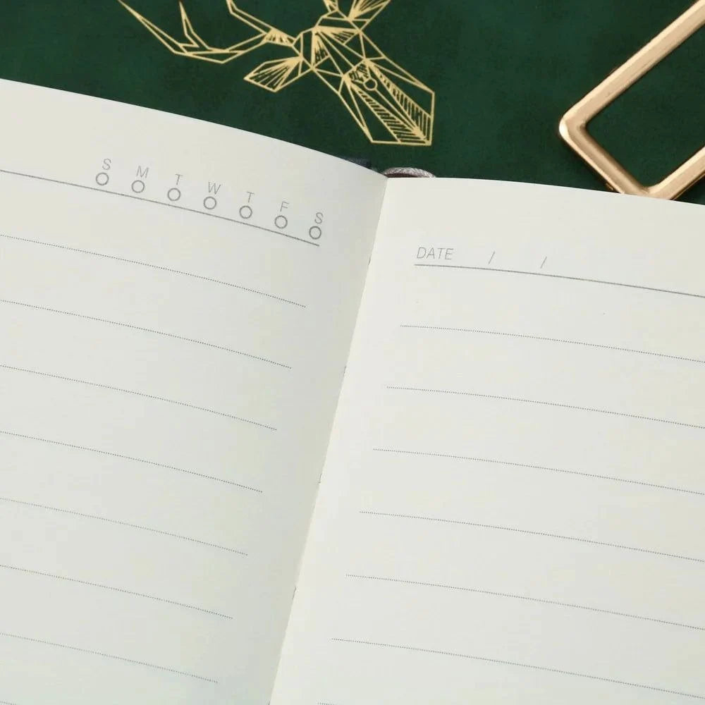 Perfect bound A5 PU leather notebook diary