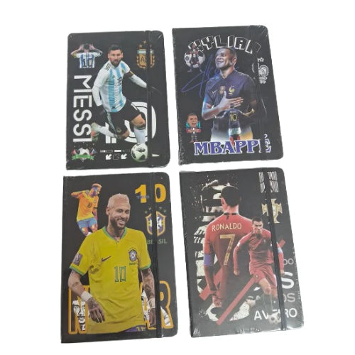 Soccer stars strap diary set of 2 notebooks