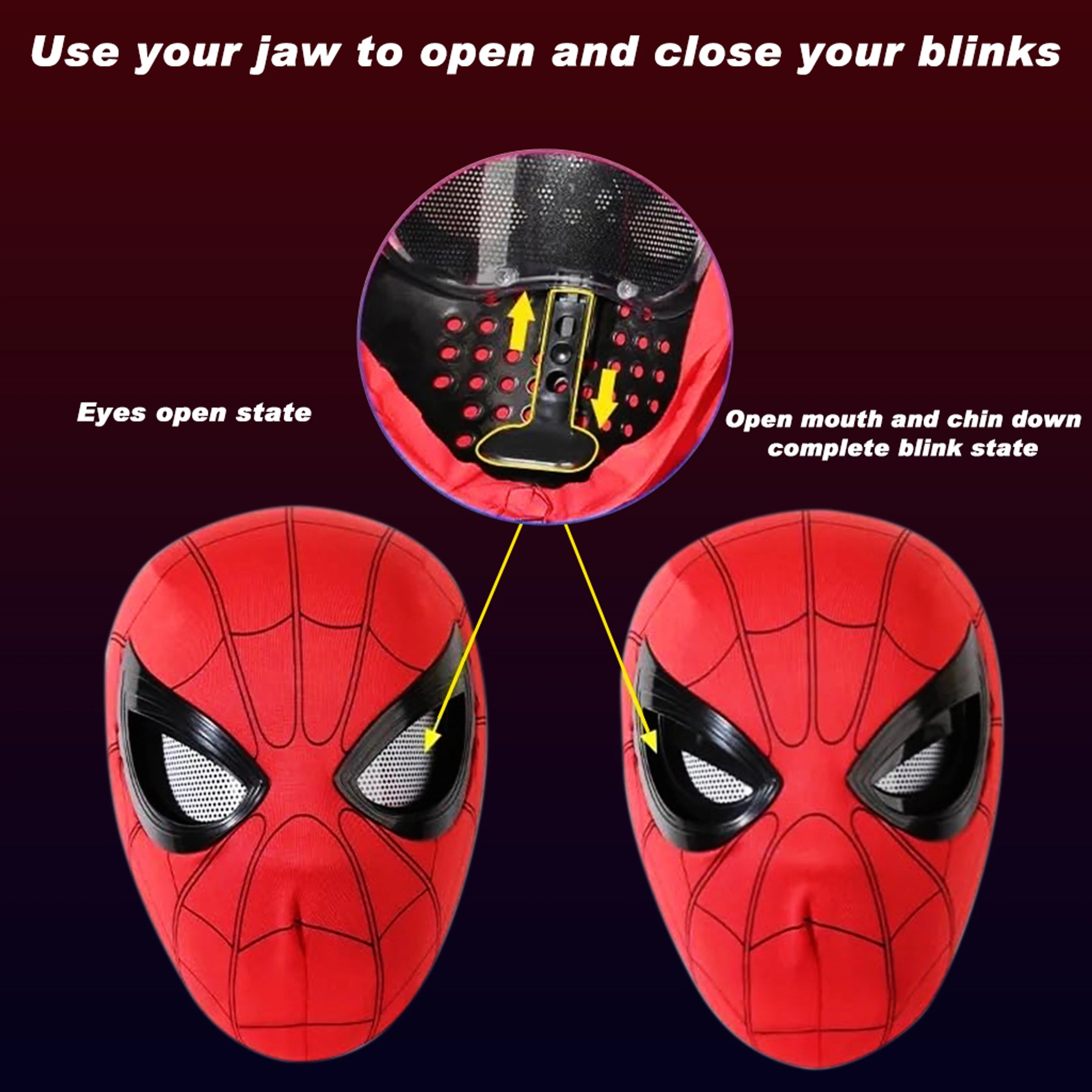 3D eyes blinking LED face mask