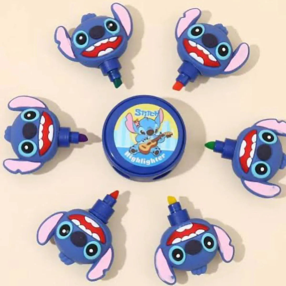 Stitch cartoon spinner highlighter with cute character design