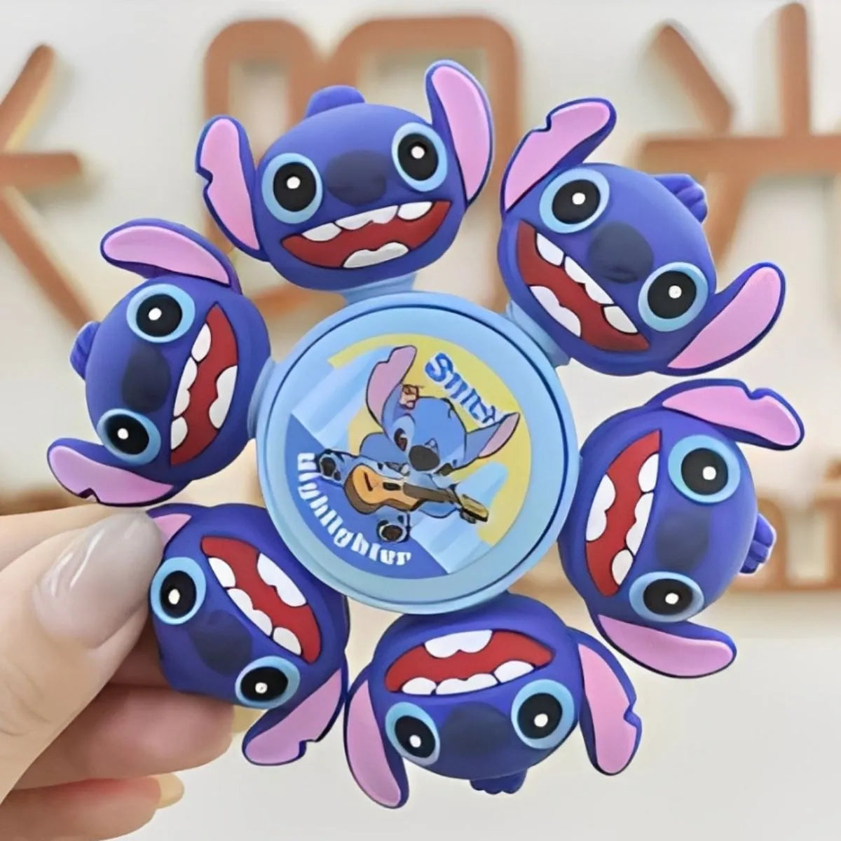 Stitch cartoon spinner highlighter with cute character design