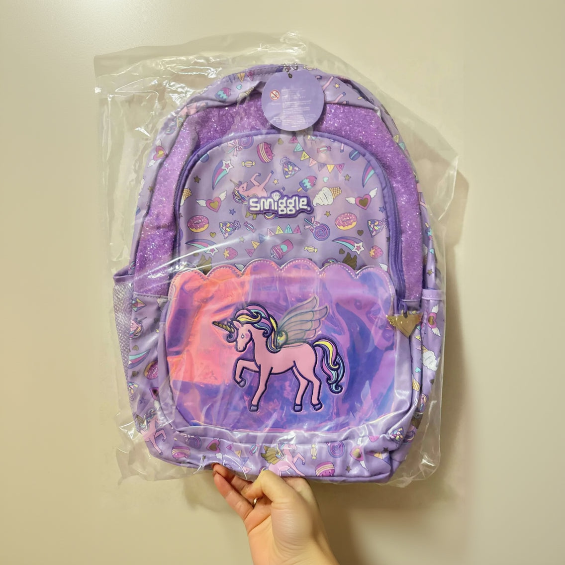 Kids unicorn print school backpack