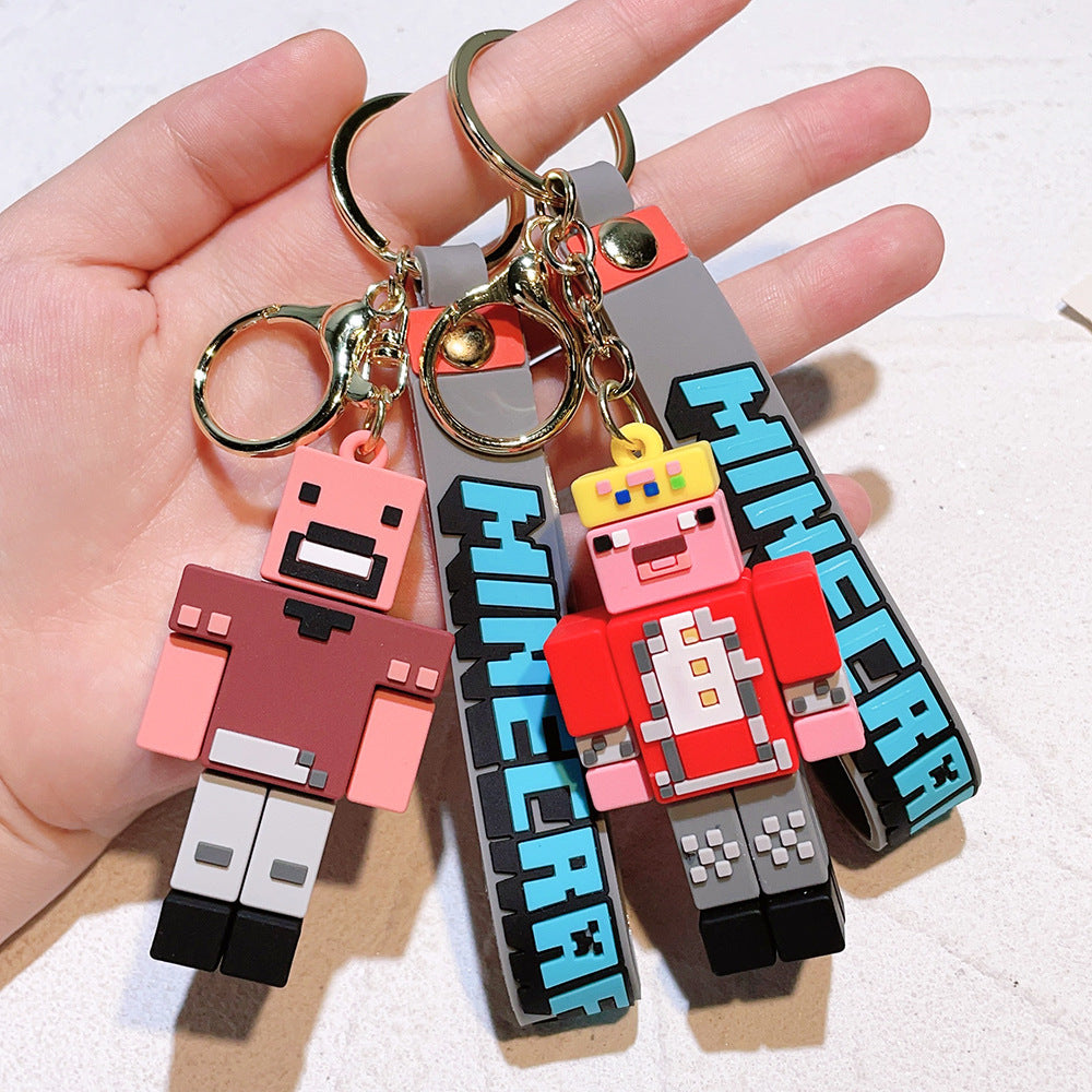 Minecraft 3D Rubber Character Keychain
