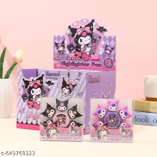 Cute Kuromi cartoon spinner highlighter pen