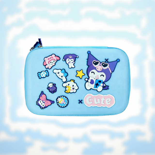 Kawaii cartoon zipper pencil pouch for kids