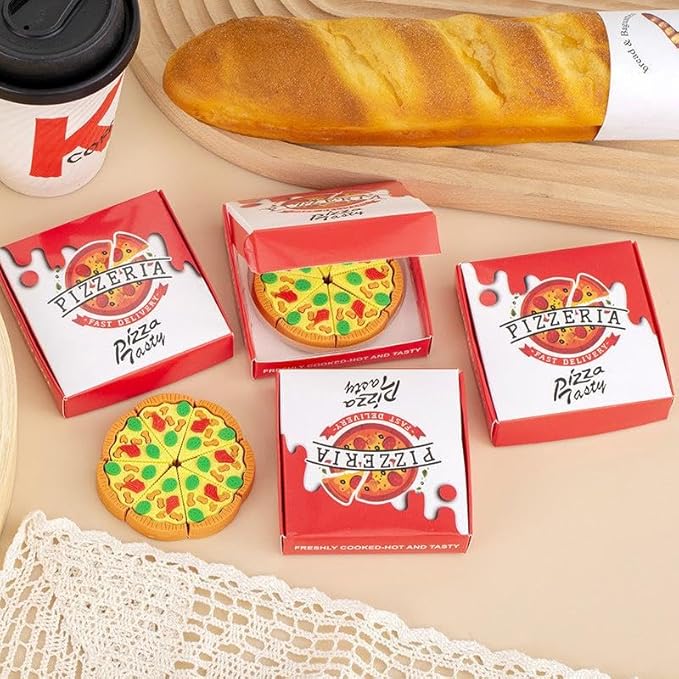 Pizza Slice Erasers Set