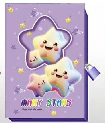 Smiley star themed kids diary set of 6