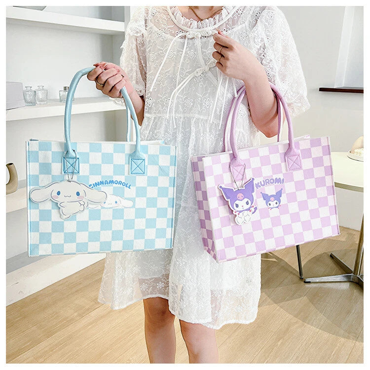 Cute kawaii shopping tote bag Sanliou print reusable daily bag