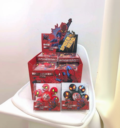 Spider-Man spinner highlighter pen with superhero design