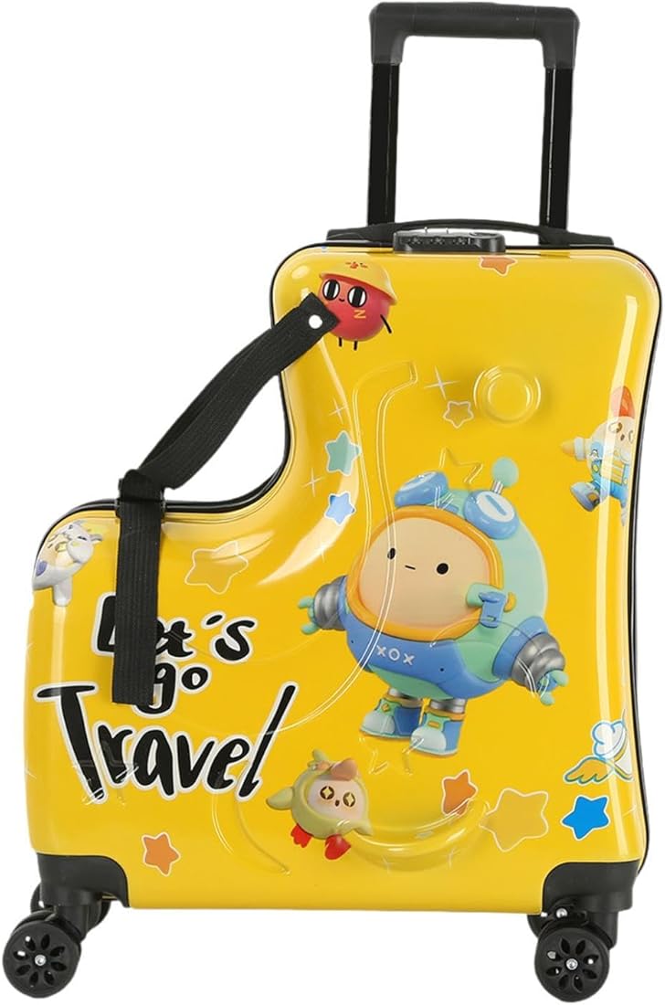 ONOTIC L-Shape Ride-On Trolley Bag for Kids