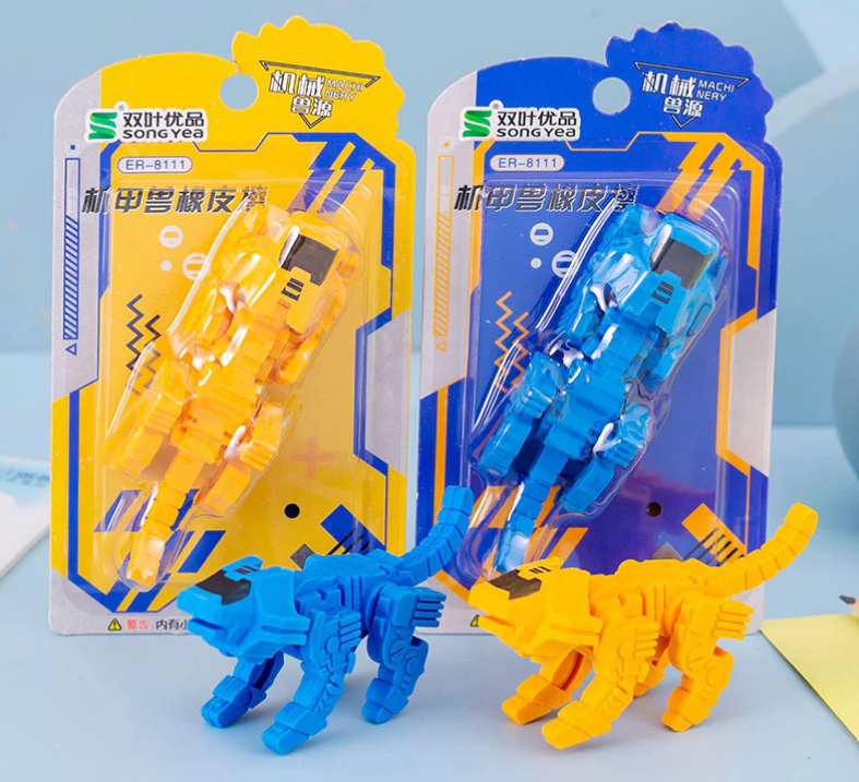 Transformable Robot Pencil Eraser