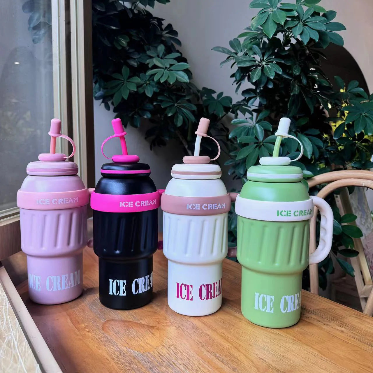 Ice Cream Design Steel Water Bottle