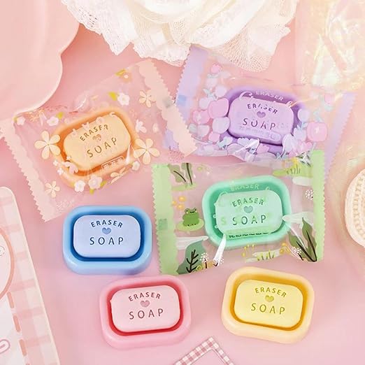 Mini Soap Erasers – Cute Rubber Eraser Set