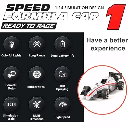 High Speed F1 RC Racing Car – 1:14 Scale