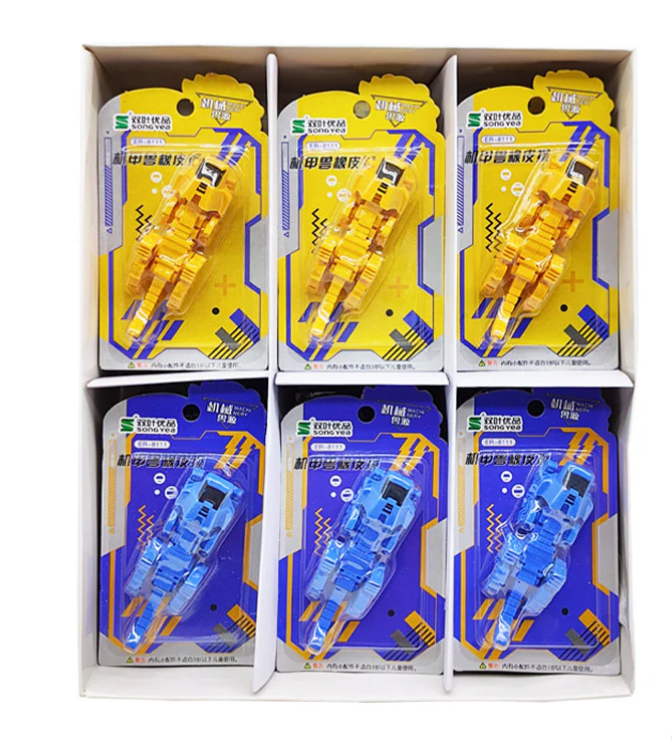 Transformable Robot Pencil Eraser