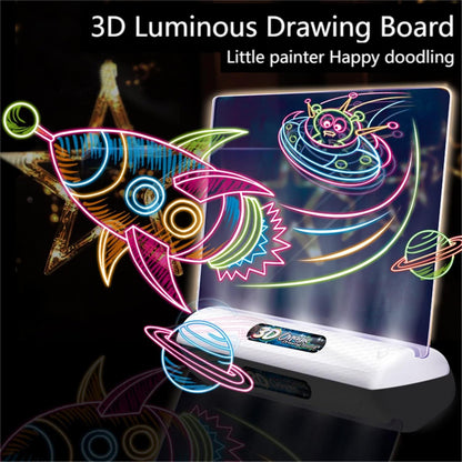 3D LED Light Up Writing and Drawing Board for Kids