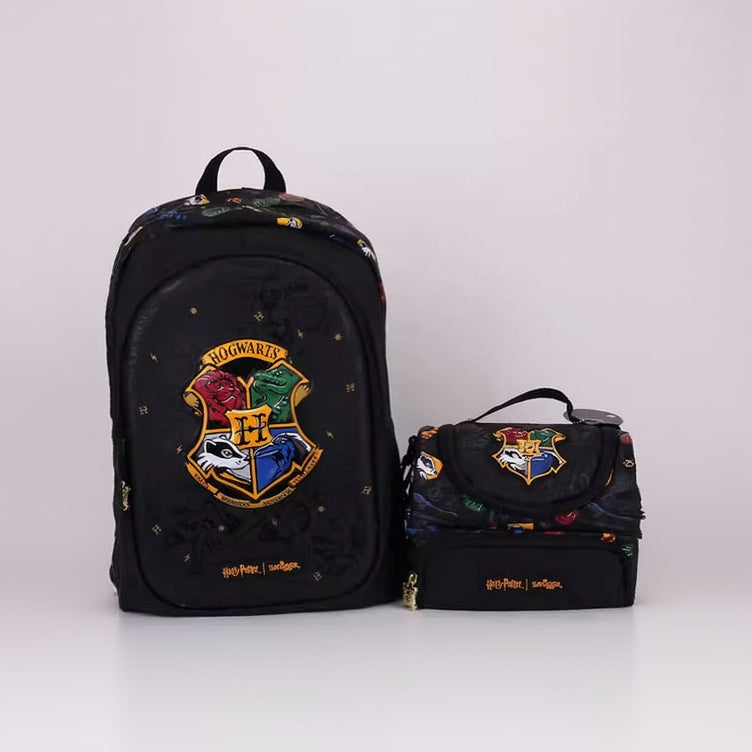 Wizard crest printed school backpack set