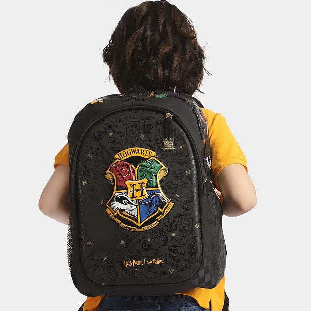 Wizard crest printed school backpack set