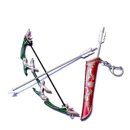 Fantasy bow and arrow keychain