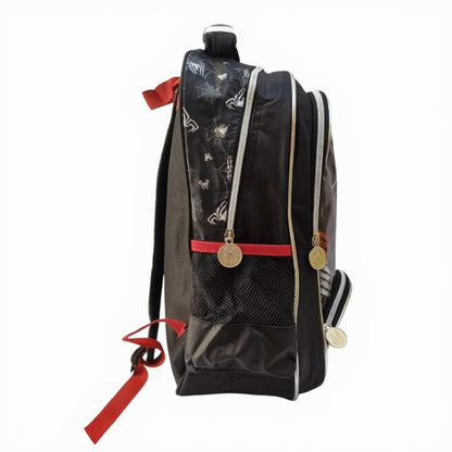 Action inspired spider emblem school bag for kids