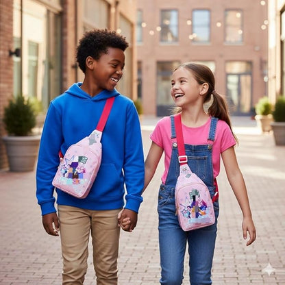 Girls K-Pop style cartoon sling bag