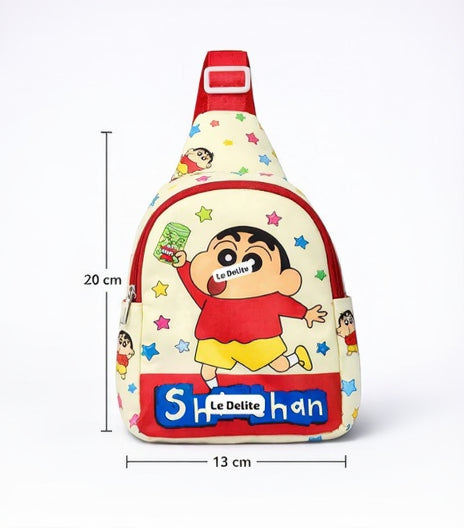 Shinchan anime chest bag crossbody sling with cute cartoon design