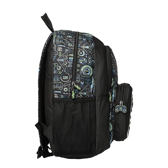 Tech pattern gaming backpack for kids