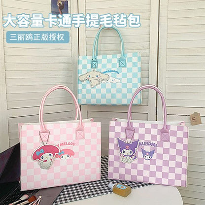 Cute kawaii shopping tote bag Sanliou print reusable daily bag