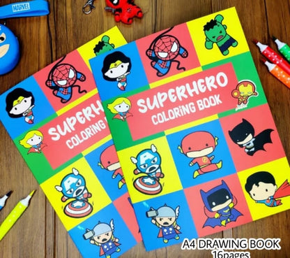 A4 Cute Super Hero Coloring Book for Kids