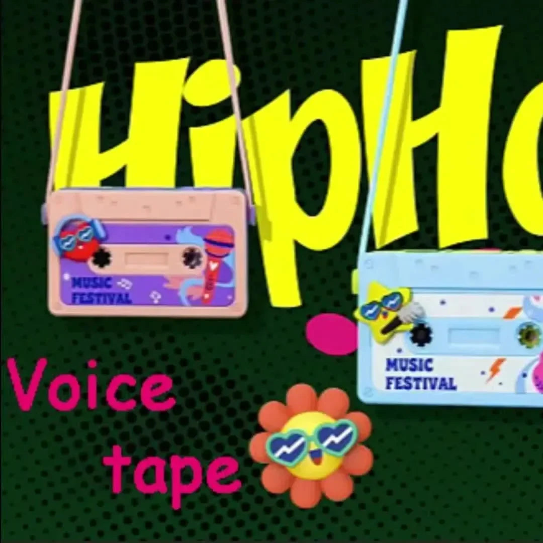 Hip hop tape portable hand fan