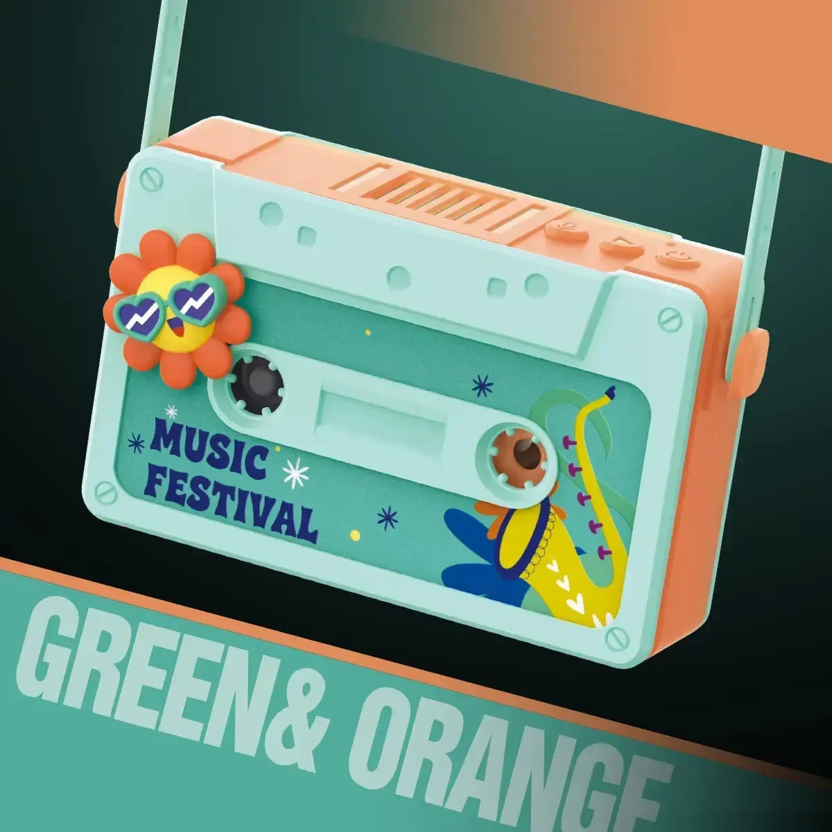 Hip hop tape portable hand fan