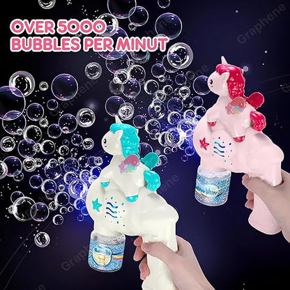Unicorn Automatic Bubble Gun with Lights