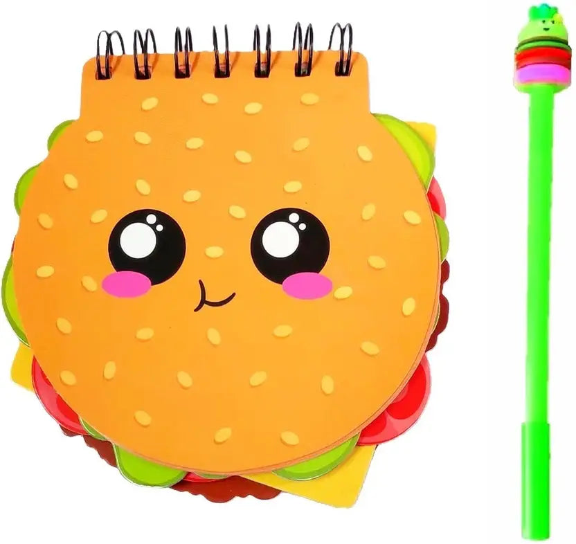 Burger Shape Notebook with Pen