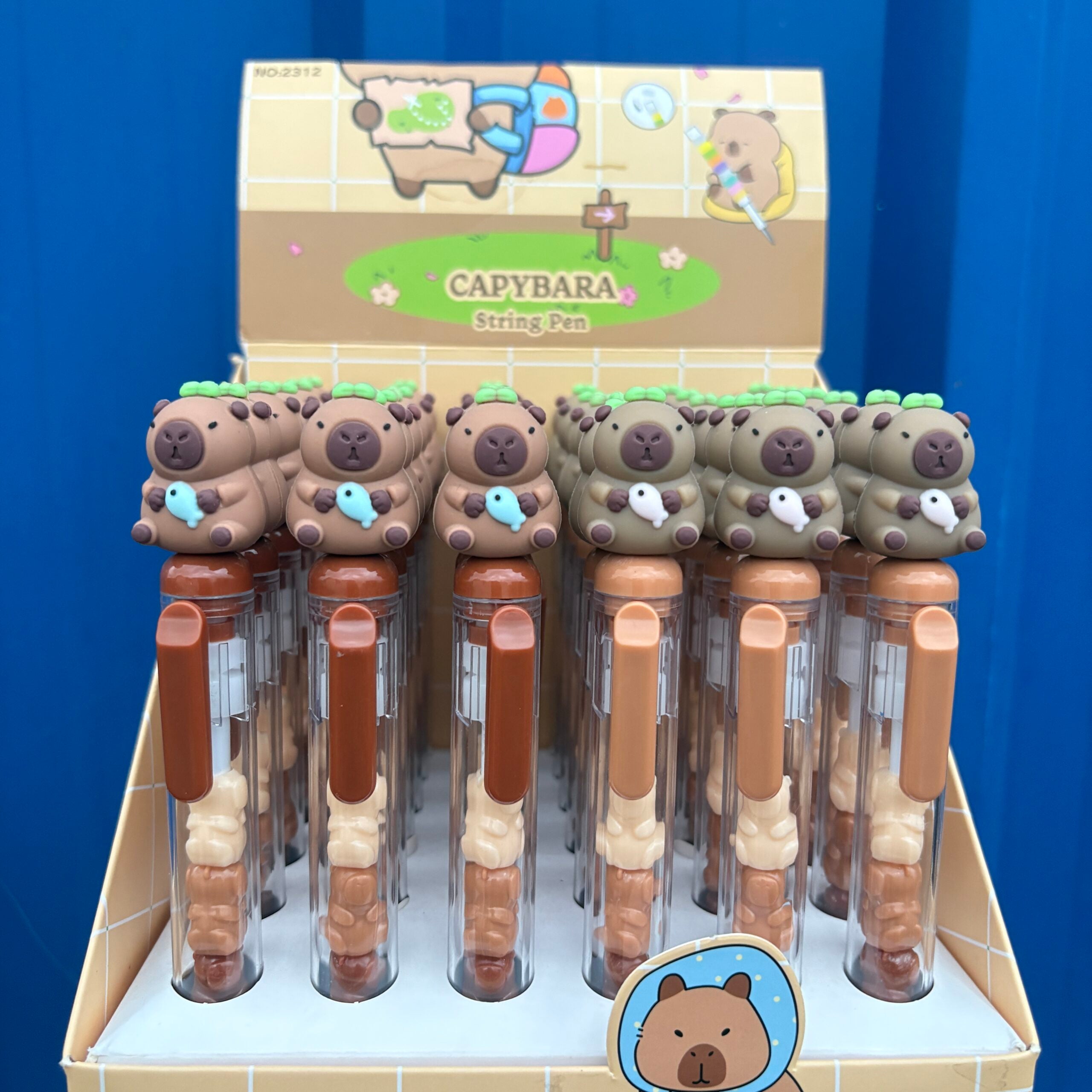Cute capybara fluorescent pen set for kids