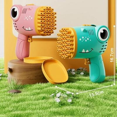 Dino Bubble Gun, Pack of 2, 40 Holes