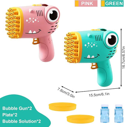 Dino Bubble Gun, Pack of 2, 40 Holes
