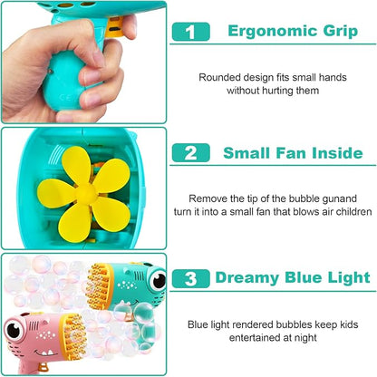 Dino Bubble Gun, Pack of 2, 40 Holes