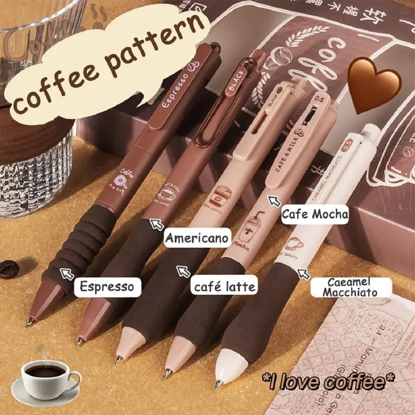 Coffee Gel Pens(Ink Color - Black)
