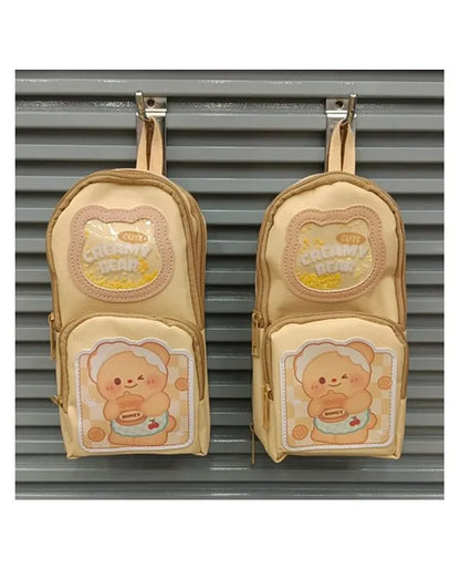 Creamy Bear Pencil Case – Creamy & Blue