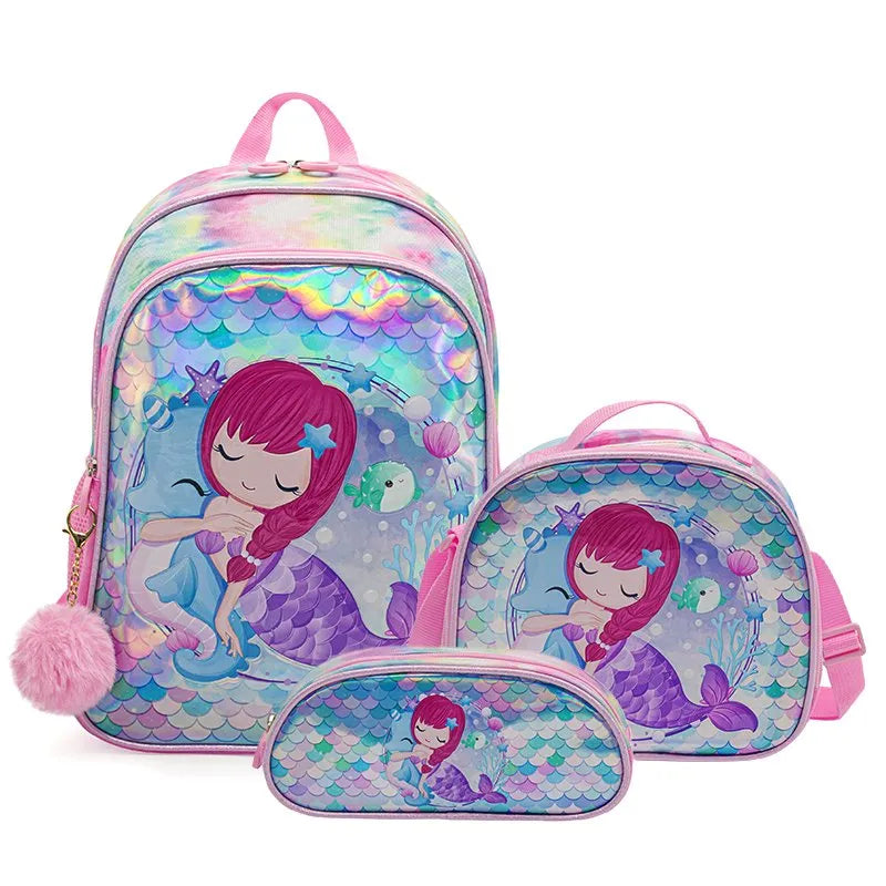 Cute girls character school bag set