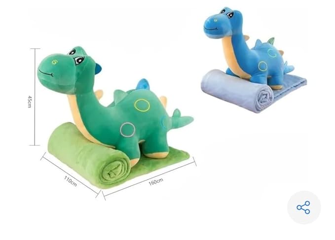 Dinosaur Plush Toy with Blanket Set