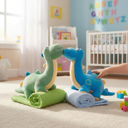 Dinosaur Plush Toy with Blanket Set